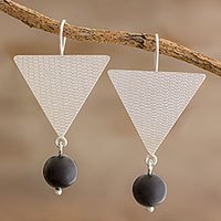 Onyx dangle earrings,