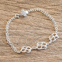 Sterling silver pendant bracelet,