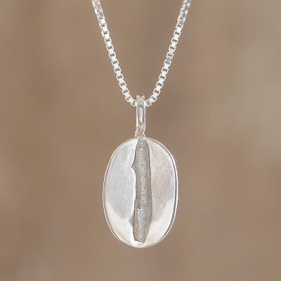 Sterling silver pendant necklace, Coffee Connoisseur