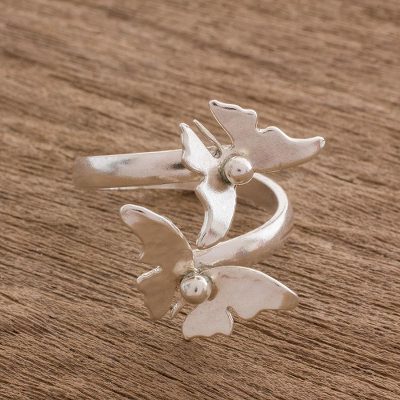 Sterling Silver Butterfly Wrap Ring from Costa Rica