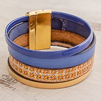 Faux leather wristband bracelet,