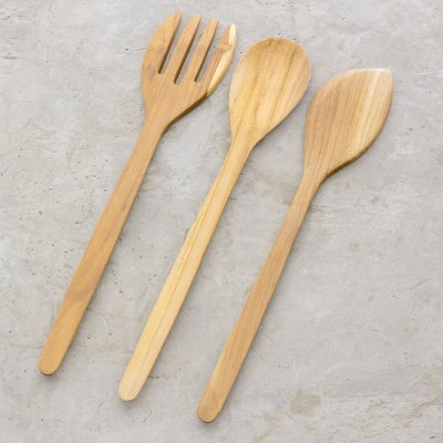 Teakwood cooking utensil set, Chefs Friend (set of 3)