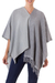 Cotton poncho, 'Textures of Guatemala' - Guatemalan Handwoven Natural and Recycled Cotton Poncho thumbail