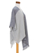 Cotton poncho, 'Textures of Guatemala' - Guatemalan Handwoven Natural and Recycled Cotton Poncho (image 2e) thumbail