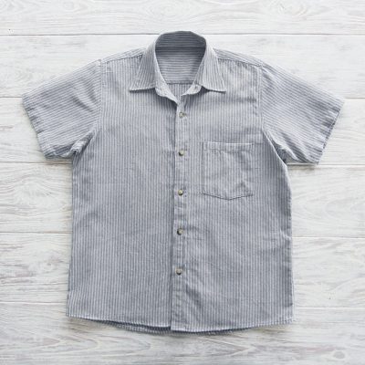 Mens short-sleeved cotton shirt, Pacific Ocean