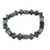 Jade beaded stretch bracelet, 'Geometric Jade' - Jade Bead Stretch Bracelet from Guatemala (image 2b) thumbail