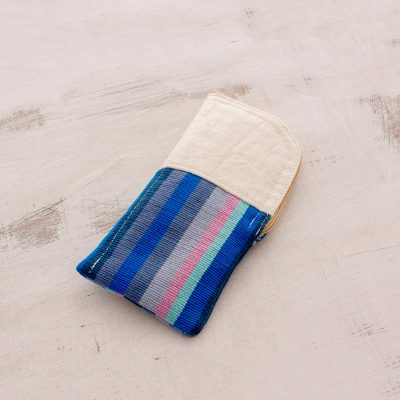 Cotton eyeglasses case, Lake Stripes