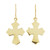 Brass dangle earrings, 'Pointed Cross' - Handcrafted Brass Pointed Cross Dangle Earrings (image 2a) thumbail