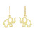 Brass dangle earrings, 'Celebrating Elephants' - Handcrafted Brass Elephant Dangle Earrings from Guatemala (image 2a) thumbail