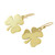 Brass dangle earrings, 'Shining Clover' (large) - Handcrafted Brass Clover Dangle Earrings from Guatemala (image 2c) thumbail
