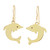 Brass dangle earrings, 'Gleeful Dolphins' - Handcrafted Brass Dolphin Dangle Earrings from Guatemala (image 2a) thumbail