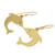 Brass dangle earrings, 'Gleeful Dolphins' - Handcrafted Brass Dolphin Dangle Earrings from Guatemala (image 2c) thumbail