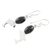 Onyx dangle earrings, 'Swimming Through the Ocean' - Onyx Dolphin Dangle Earrings from Guatemala (image 2c) thumbail