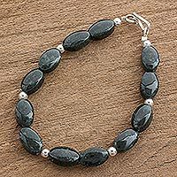 Jade beaded bracelet,