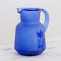 Recycled glass pitcher,