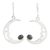Jade dangle earrings, 'Crescent Moon Cradle' - Jade Crescent Moon Dangle Earrings from Guatemala (image 2a) thumbail