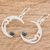 Jade dangle earrings, 'Crescent Moon Cradle' - Jade Crescent Moon Dangle Earrings from Guatemala (image 2b) thumbail