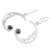 Jade dangle earrings, 'Crescent Moon Cradle' - Jade Crescent Moon Dangle Earrings from Guatemala (image 2c) thumbail
