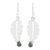 Jade dangle earrings, 'Feather Gleam' - Jade Feather-Shaped Dangle Earrings from Guatemala (image 2a) thumbail
