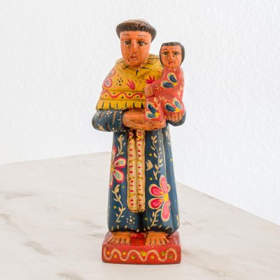 Wood statuette, Humble Monk