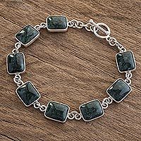 Jade link bracelet,