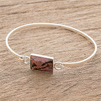 Rhodonite pendant bracelet,