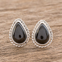 Jade stud earrings,
