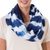 Tie-dyed cotton infinity scarf, 'Endless Indigo' - Indigo and White Stripe Shibori Dyed Cotton Infinity Scarf thumbail