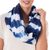 Tie-dyed cotton infinity scarf, 'Endless Indigo' - Indigo and White Stripe Shibori Dyed Cotton Infinity Scarf (image 2c) thumbail