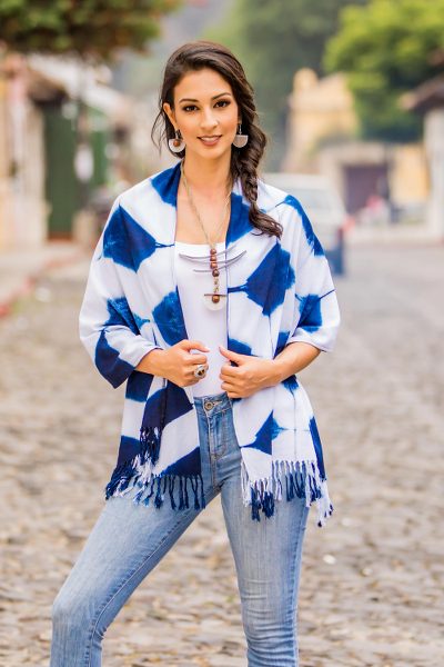 Cotton scarf, Nautical Diamonds