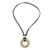 Upcycled metal pendant necklace, 'Mechanical Symmetry' - Upcycled Bronze and Steel Metal Pendant Necklace (image 2b) thumbail