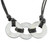 Upcycled metal pendant necklace, 'Strength and Loyalty' - Upcycled Metal Pendant Necklace with Steel Rings (image 2a) thumbail