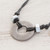 Upcycled metal pendant necklace, 'Ring of Truth' - Upcycled Metal Pendant Necklace from Guatemala thumbail