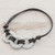 Upcycled metal pendant bracelet, 'Strength and Loyalty' - Upcycled Metal Ring Pendant Bracelet from Guatemala thumbail