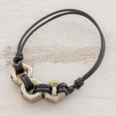 Upcycled metal pendant bracelet, Mechanic Constellation