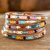 Glass beaded wrap bracelet, 'Colorful Festival' - Colorful Glass Beaded Wrap Bracelet from Guatemala (image 2) thumbail
