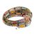 Glass beaded wrap bracelet, 'Colorful Festival' - Colorful Glass Beaded Wrap Bracelet from Guatemala (image 2c) thumbail