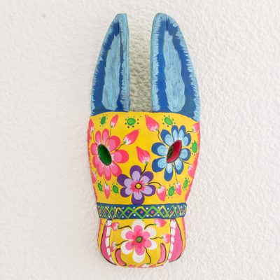 Wood mask, Floral Horse