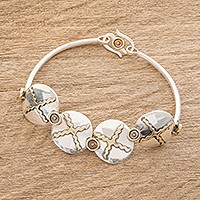 Sterling silver pendant bracelet,