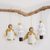 Reclaimed wood ornaments, 'Gilded Christmas in White' (set of 4) - White Gold Reclaimed Wood Angel Tree Ornaments (Set of 4) thumbail