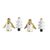 Reclaimed wood ornaments, 'Gilded Christmas in White' (set of 4) - White Gold Reclaimed Wood Angel Tree Ornaments (Set of 4) (image 2a) thumbail