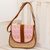 Leather accented cotton and jute sling, 'Feminine Freshness' - Leather Accented Cotton and Jute Sling from Guatemala thumbail