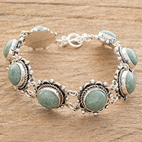 Jade link bracelet,