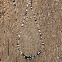 Jade link necklace,