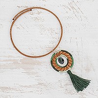 Jade pendant necklace,