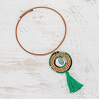 Jade pendant necklace,