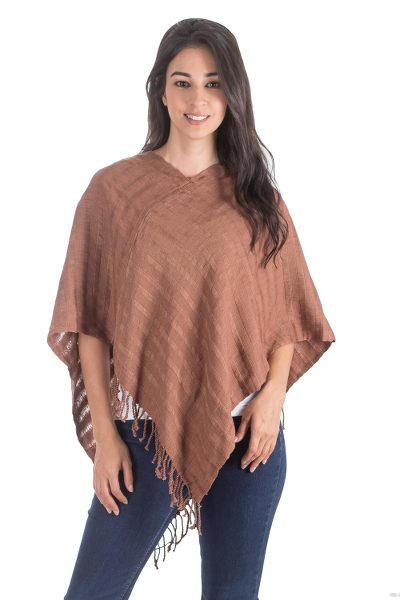 Cotton poncho, Seasonal Leaves