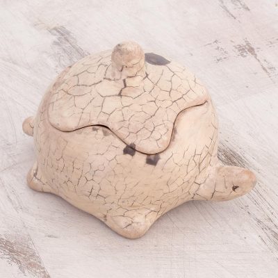 Ceramic decorative jar, Gentle Tortoise