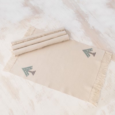 Cotton placemats, Lovely Trees (set of 4)