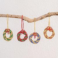 Glass beaded ornaments,